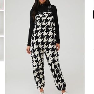 Free People Hit the Slopes High Pile Fleece Snow Bibs